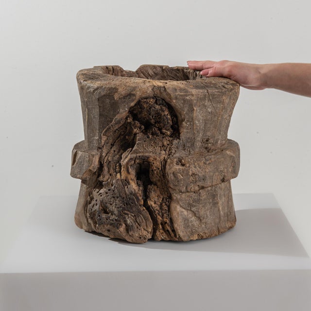 Wood 19th Century European Wooden Mortar For Sale - Image 7 of 18