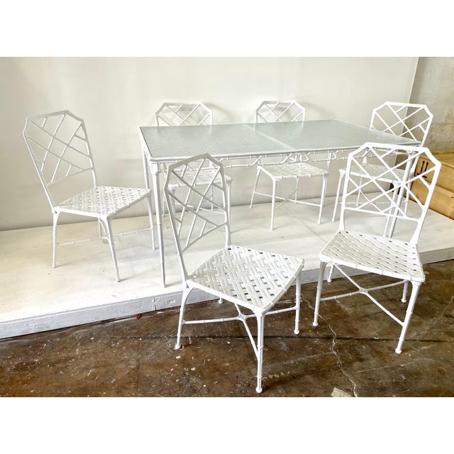 Brown Jordan Garden Dining Set by Hall Bradley "Calcutta" - Set of 7 For Sale - Image 10 of 18