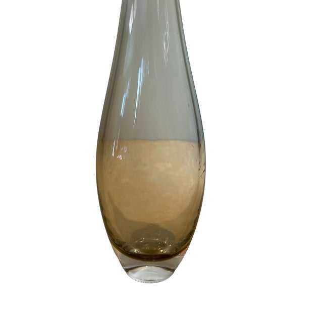 1950s Rare Vintage Bengt Orup for Johansfors Sweden Mid-Century Modern Art Glass Teardrop Vase For Sale - Image 5 of 13