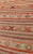 Orange Mid 20th Century Vintage Turkish Kilim With Colorful Stripes in Orange Lt. Green Red & Gray For Sale - Image 8 of 13