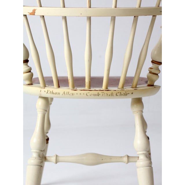 Vintage Ethan Allen Comb Back Painted Chair For Sale - Image 11 of 13