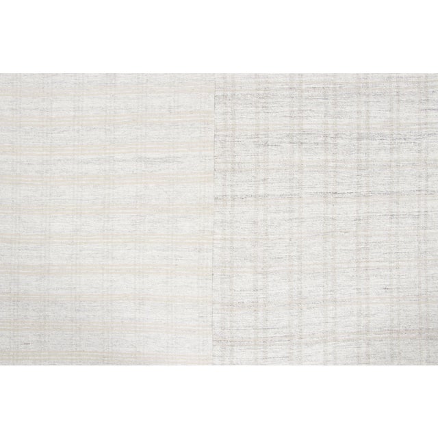 Rug & Kilim Vintage Turkish Kilim Wool Rug With Grid Design by Rug & Kilim, 1950-1959 For Sale - Image 4 of 9