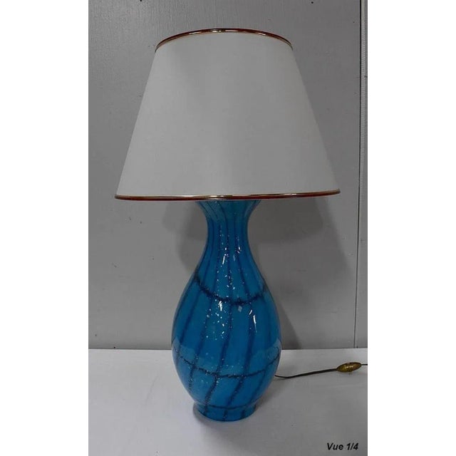 White & Blass Glass Table Lamp, 1950s For Sale - Image 15 of 18