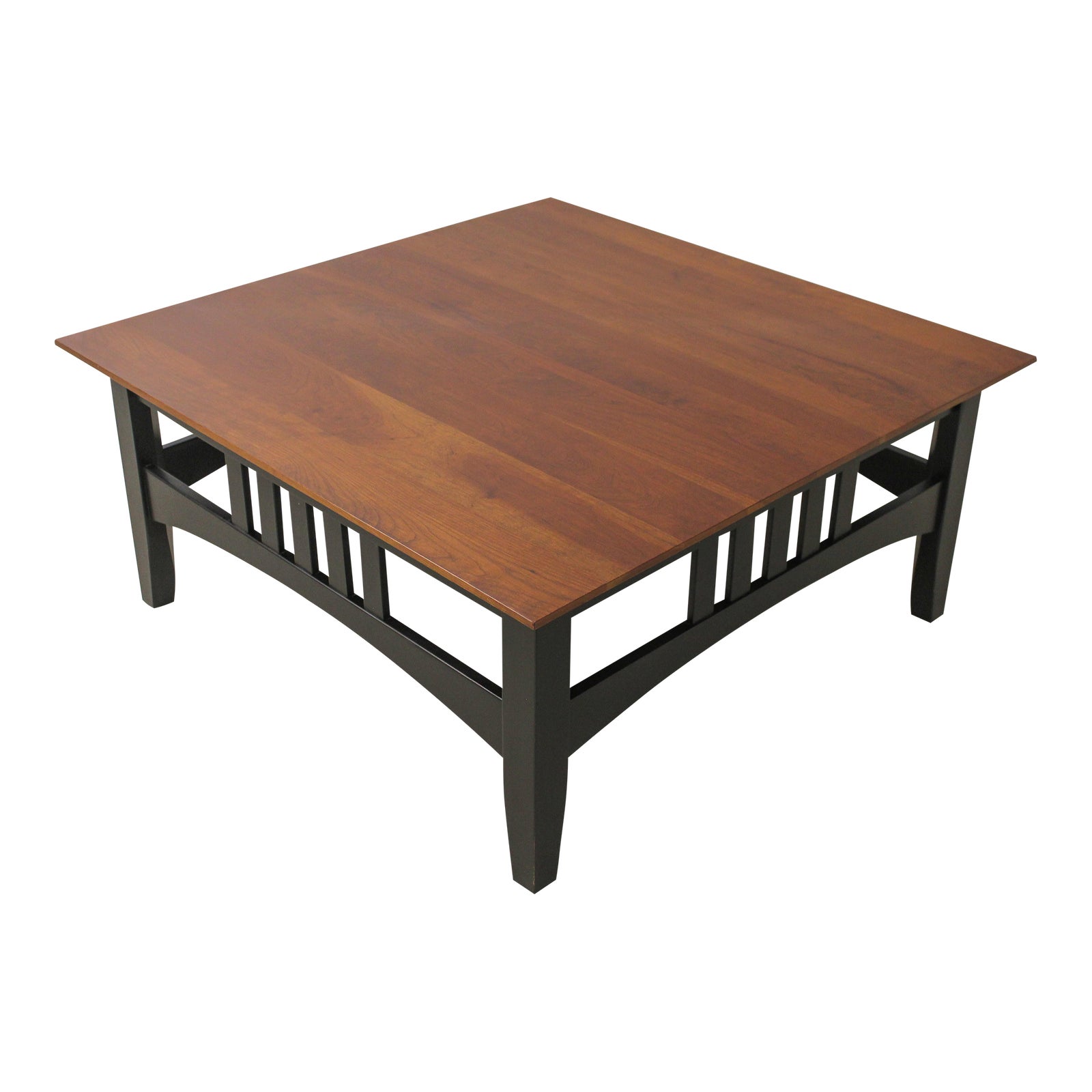 Ethan Allen Modern Design Black & Cherry Coffee Table Chairish