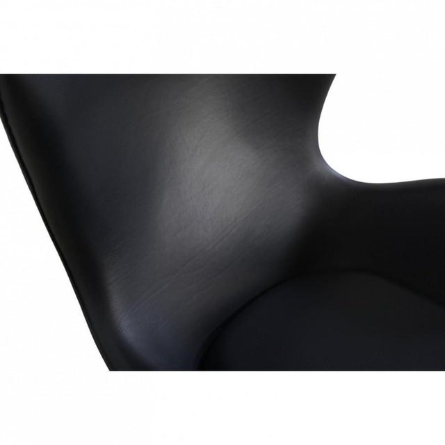 Egg Chair in Black Aura Leather by Arne Jacobsen, 2016 For Sale - Image 9 of 18