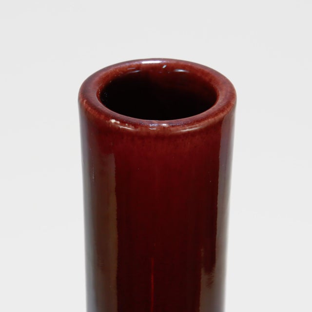 Antique Chinese Porcelain Mallet Form Vase in Aubergine or Eggplant For Sale In Philadelphia - Image 6 of 13