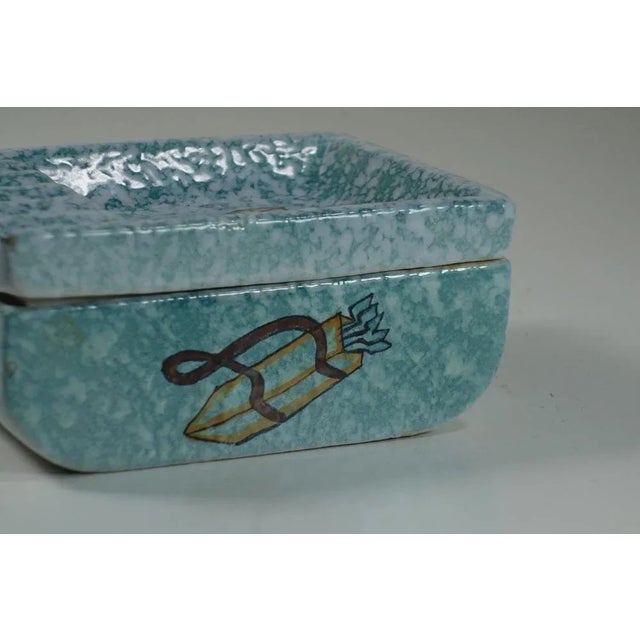 1920s Italian Art Deco Cupid Ceramic Ashtray Box by Nino Strada for CIMA Perugia, 1930s For Sale - Image 5 of 7