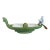 Vintage Green Royal Haeger Mid-Century Gondola Serving Dish for Dips For Sale