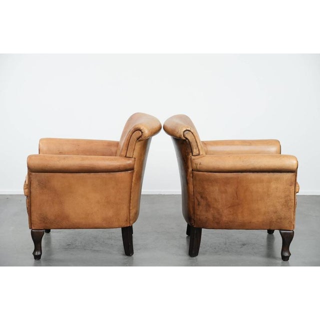Vintage Sheepskin Armchairs, Set of 2 For Sale - Image 4 of 18
