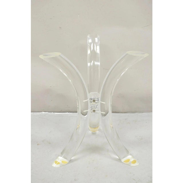 Vintage Mid Century Modern Sculptural Lucite Dining Table & 4 Chairs - 5 Pc Set For Sale - Image 4 of 11