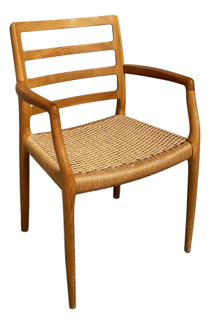 Danish Model 68 Dining Chair in Oak and Paper Cord by Niels Otto Møller, 1980s