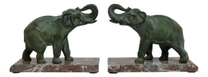Large Elephant Bookends, Set of 2