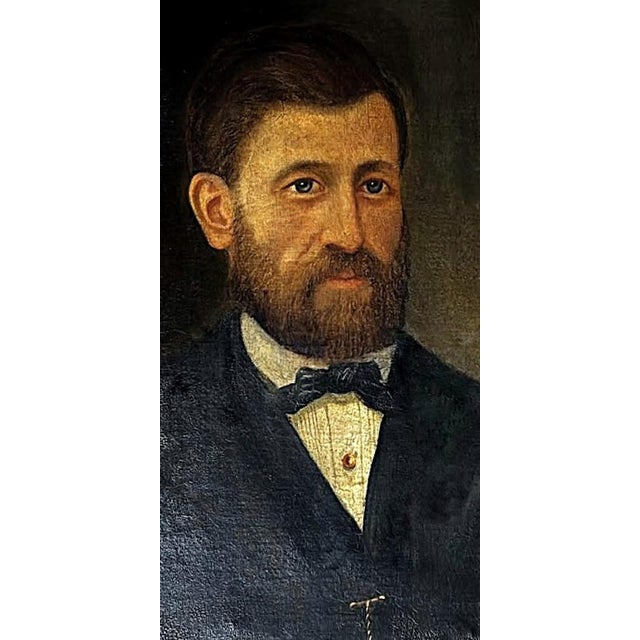 Late 19th Century French Academic Portrait of an Elegant Gentleman, Oil on Canvas For Sale - Image 9 of 18