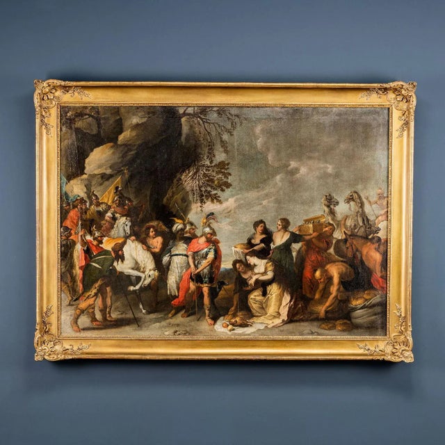 The painting, made in oil on canvas, depicts the meeting between King David and Abigail, as narrated in the biblical text...