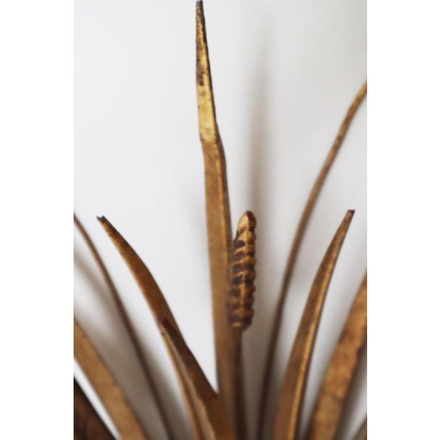 Gold Large Hollywood Regency Gold-Leaf Wall Light attributed to Hans Kögl, 1960s For Sale - Image 8 of 16