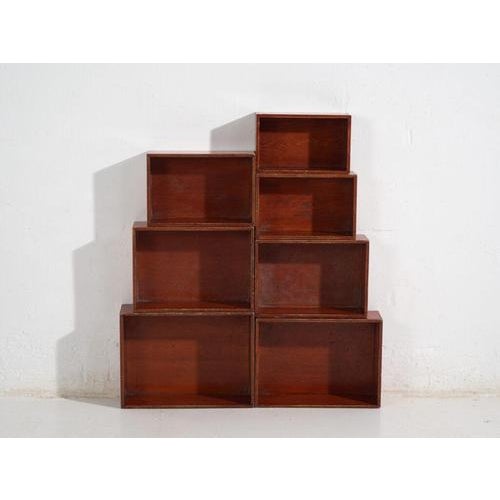 Antique Japanese Stacking Storage Boxes For Sale - Image 9 of 13