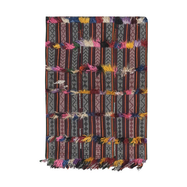 Vintage Colorful Angora Wool Shaggy Rug 3'7" X 5'2" For Sale - Image 13 of 13