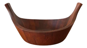 1950s Vintage Quistgaard Danish Early Staved Teak Bowl