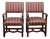 Mid 20th Century Pair of Multi-Color Striped Chairs For Sale
