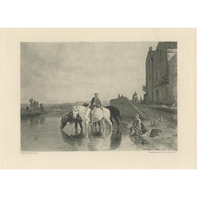After Jules Veyrassat, The Watering Place, 1880, Photogravure For Sale - Image 9 of 9