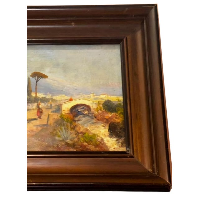 Italian Countryside Road Scene, Signed Pietro Toretti, Early 20th Century For Sale - Image 6 of 9