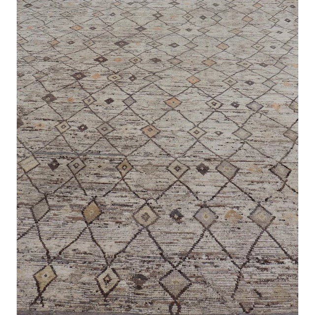 Hand-Knotted Modern Tribal Rug by Keivan Woven Arts 10'1 X 13'7 For Sale In Atlanta - Image 6 of 11