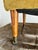 Mid-Century Modern Needlepoint & Chartreuse Velvet Footstool — Vintage Square Ottoman With Tapered Walnut Legs and Brass Ferrule Accents For Sale - Image 13 of 18