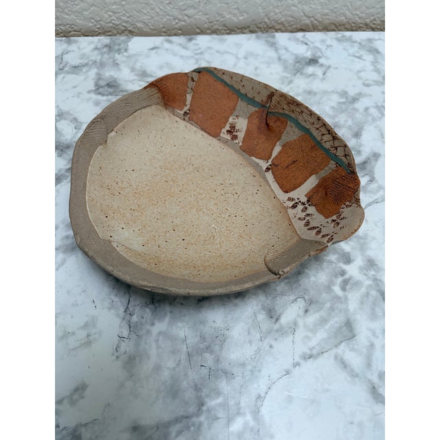 Vintage Artisan Studio Raku Pottery Bowl For Sale - Image 4 of 6