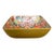 Floral Vibrant Decorative or Serving Bowl - Food Safe Resin Finish 11 in Sq For Sale