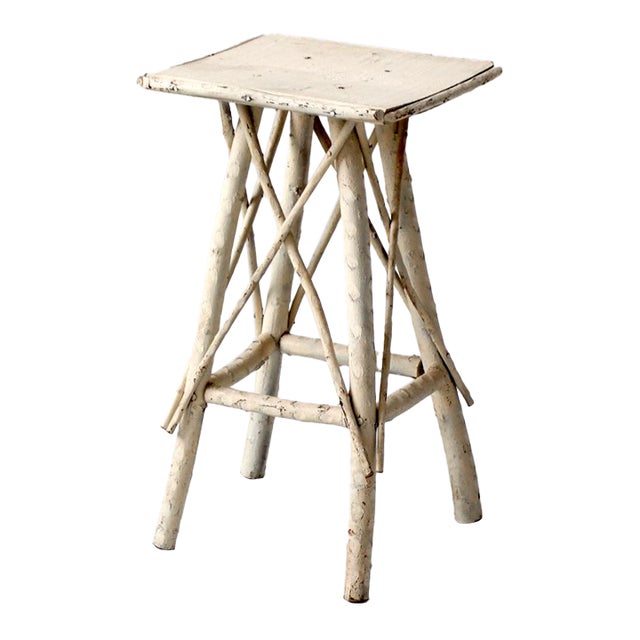 Antique Adirondack Twig Side Table For Sale