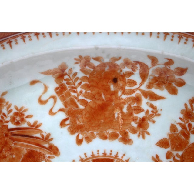 Early 19th Century Circa 1830 Chinese Export Porcelain Orange Fitzhugh Platter For Sale - Image 5 of 5
