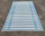 Cotton Blue and White Striped Rug 12'x15'. These special flat-weave dhurries are hand-woven with 15 ply 100% cotton yarn....