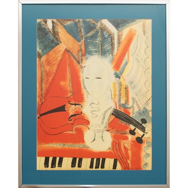 XL Late 20th Century After Raoul Dufy, "Homage to Mozart", Framed First Edition Offset Lithograph For Sale - Image 9 of 9