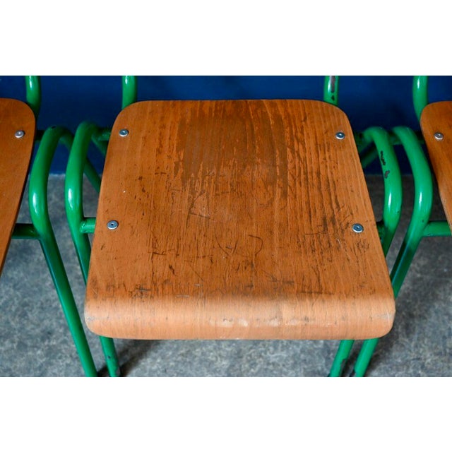 Industrial Style Green Kitchen Chairs, Set of 6 For Sale - Image 15 of 18