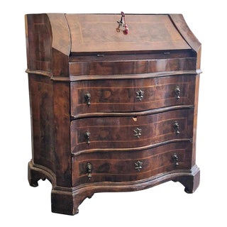 Venetian Louis XIV Secretaire Veneered in Briarwood, 1920s For Sale