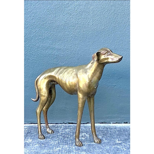 Vintage Monumental Brass Greyhound For Sale - Image 9 of 16