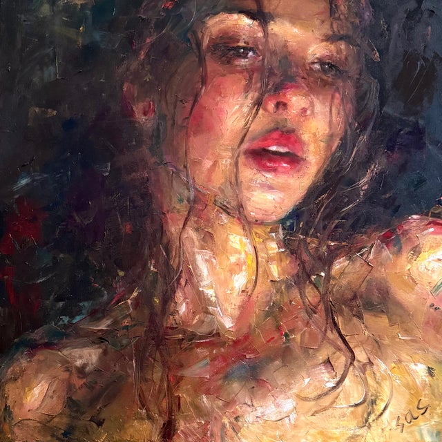 Figurative Liubou Sas “Life-Giver” Original Oil Painting For Sale - Image 3 of 6