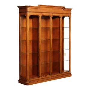 Late 20th Century Francesco Molon Louis Philippe Style Cherry Illuminated Bookcase Etagere