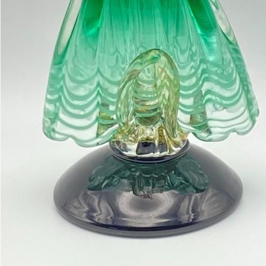 Murano Salviati Peasant Woman Wine Bearer Sculpture/Figurine With Gold Flecks and Gold Leaf (Vintage 1960s) For Sale - Image 14 of 18