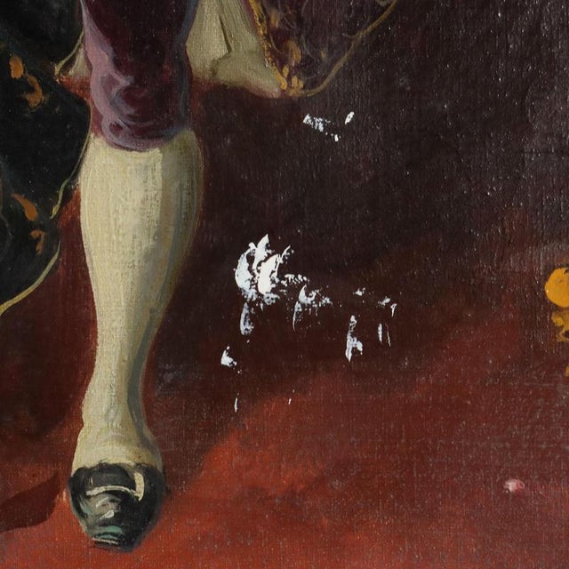 Antonio Zavaga, Figurative Scene, Oil on Canvas For Sale - Image 9 of 14