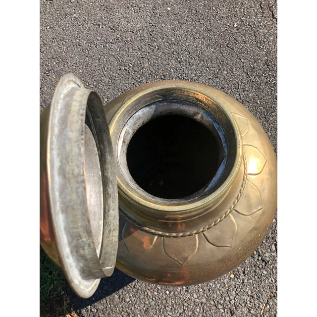 Monumental Antique Chinese Brass Vessel For Sale - Image 4 of 9