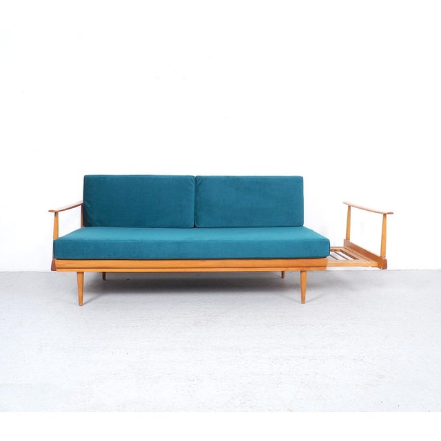 Vintage cherry wood Antimott daybed or sofa bed produced by Wilhelm Knoll, Germany. The sofa was designed in the 1950s and...