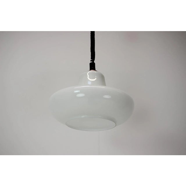 Mid-Century Adjustable Glass Pendant, 1970s For Sale - Image 10 of 10