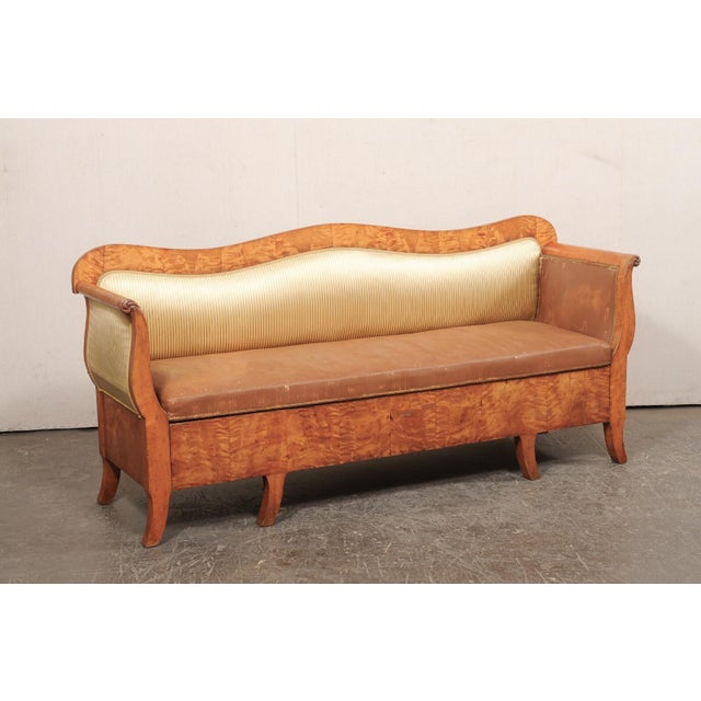 Mid 19th Century Swedish Biedermeier Curly Birch Sofa For Sale - Image 10 of 10