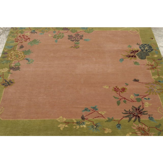 Art Deco Contemporary Chinese Art Deco Style Square Wool Rug by Rug & Kilim, India For Sale - Image 3 of 8