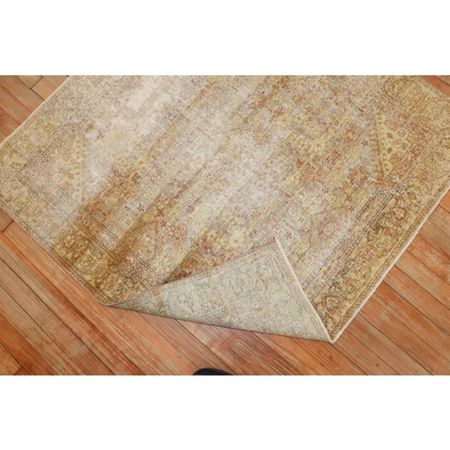 Antique Worn Square Indian Rug - 3'10" x 3'11" For Sale - Image 4 of 8