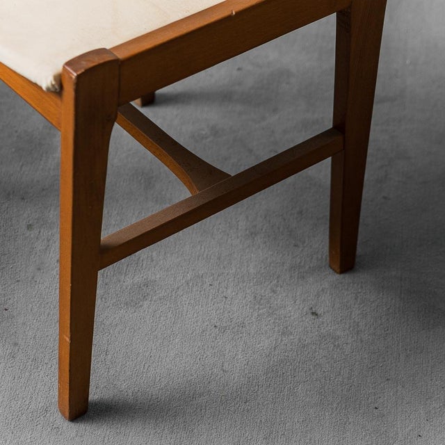 1960s Set of Wooden and Fabric Chairs, 1960s For Sale - Image 5 of 11