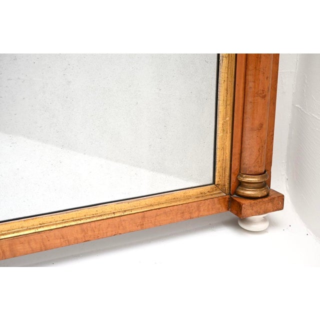 Antique William IV Birds Eye Maple Overmantel Mirror, 1830s For Sale - Image 9 of 10