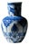 Handmade Ceramic Vase (20cm) – Classic Blue & White Tulips with Petal Collar – Traditional Iznik Decor For Sale