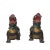 This is a pair of traditional oriental Chinese Pixiu figures made of metal and covered with colorful pigment paint. Pixiu...